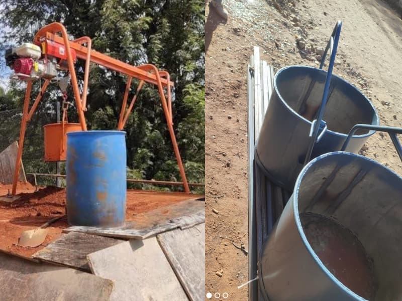 Hoist Crane and Buckets